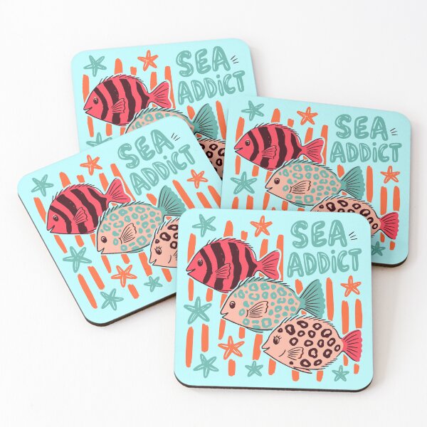 Item preview, Sea Addict Retro Fish Coastal Design designed and sold by PrintandJoy.