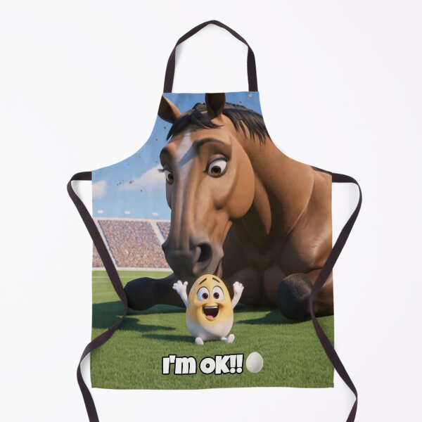 Item preview, Egg Character Racing the World's Fastest Horse - Funny Cartoon Art, Scene 3 designed and sold by HappyEggyShop.