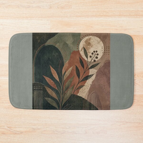 Item preview, Boho Moon & Botanical Collage – Earthy Abstract designed and sold by FawnFeatherCo.