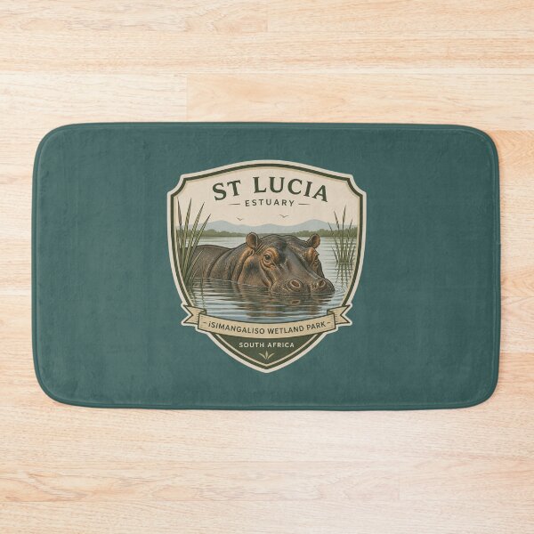 Item preview, St Lucia Hippo Badge – iSimangaliso Wetland Park Wildlife Emblem designed and sold by The Digital Compass.