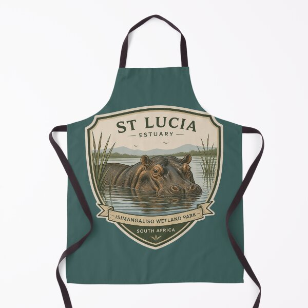 Item preview, St Lucia Hippo Badge – iSimangaliso Wetland Park Wildlife Emblem designed and sold by The Digital Compass.