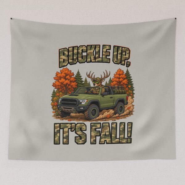 Item preview, Buckle Up, It’s Fall! – Funny Deer Pickup Truck T-Shirt designed and sold by Aimetoi.