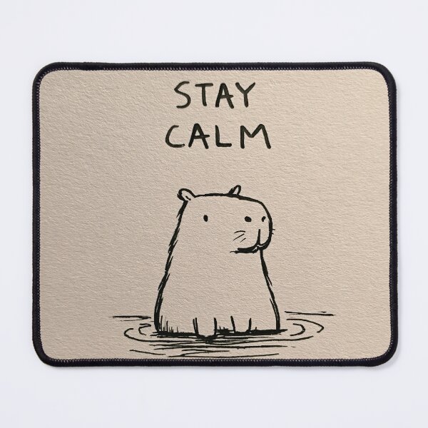Item preview, Stay Calm - Cute Capybara Spa Minimalist Line Art designed and sold by lautir.
