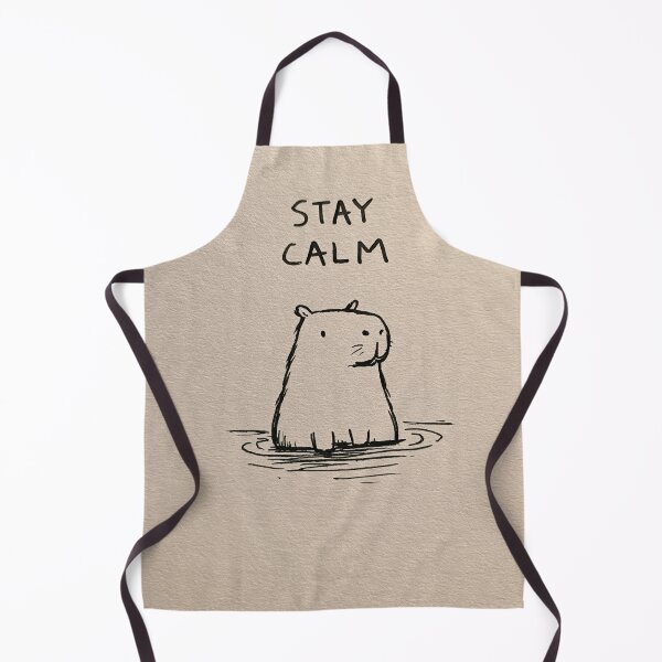 Item preview, Stay Calm - Cute Capybara Spa Minimalist Line Art designed and sold by lautir.