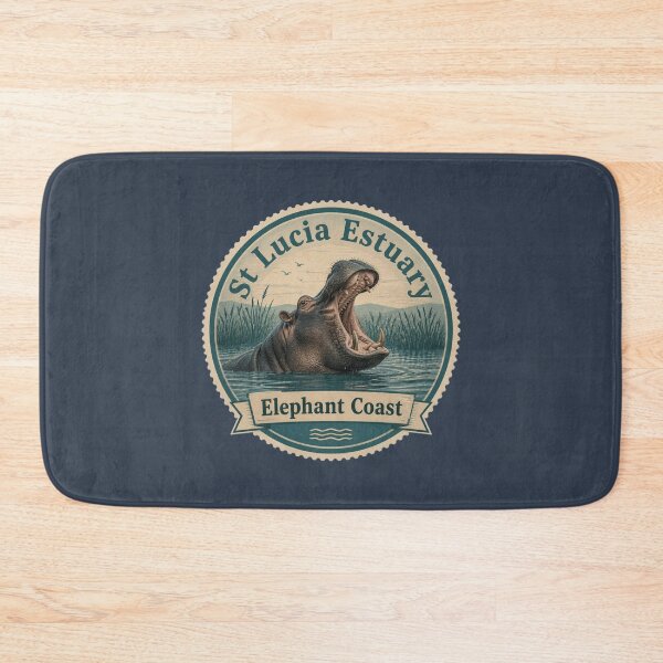 Item preview, St Lucia Estuary Travel Badge –  Hippo designed and sold by The Digital Compass.