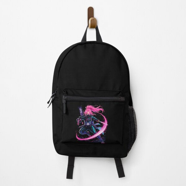 Item preview, Neon Pink Kunoichi Warrior - Cyberpunk Ninja Anime Art designed and sold by Raloel Art.