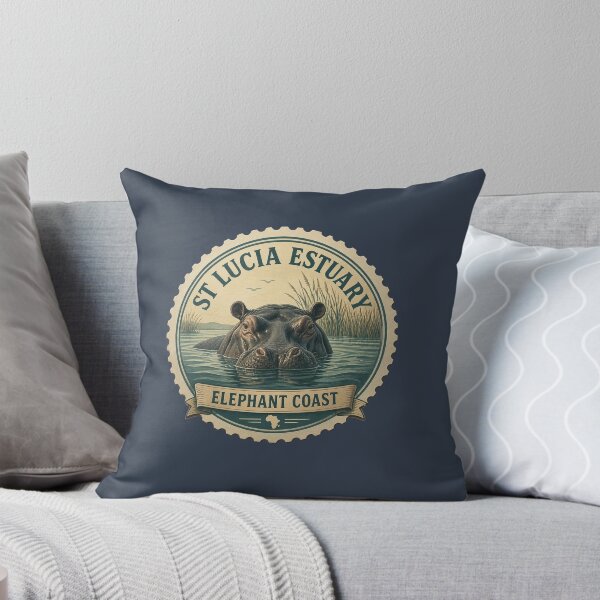 Item preview, St Lucia Estuary Travel Badge – Elephant Coast Hippo designed and sold by The Digital Compass.