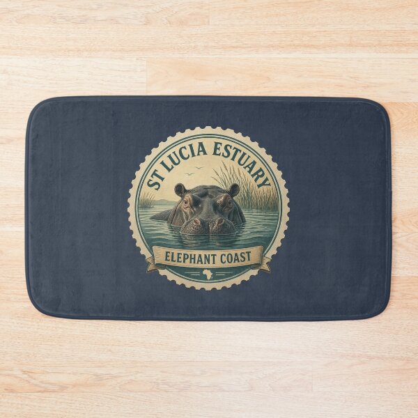 Item preview, St Lucia Estuary Travel Badge – Elephant Coast Hippo designed and sold by The Digital Compass.