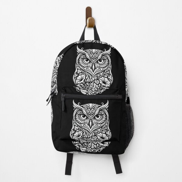 Item preview, Elegant Botanical Owl Vector Stencil Art designed and sold by ZUMERI.