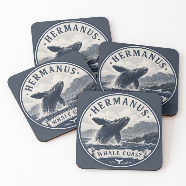 Item preview, Hermanus Whale Coast Travel Badge – Breaching Whale designed and sold by The Digital Compass.