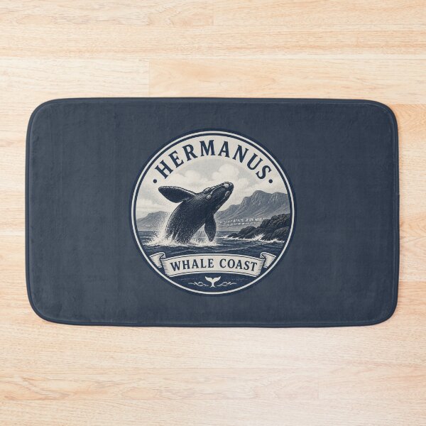 Item preview, Hermanus Whale Coast Travel Badge – Breaching Whale designed and sold by The Digital Compass.