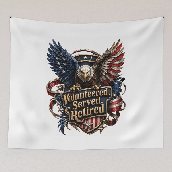 Item preview, Wings of Enduring Service: Volunteered. Served. Retired. designed and sold by BlissBlvdShop.