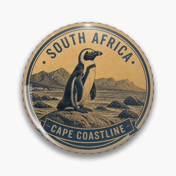 Item preview, South Africa Cape Coastline Penguin Travel Sticker designed and sold by The Digital Compass.