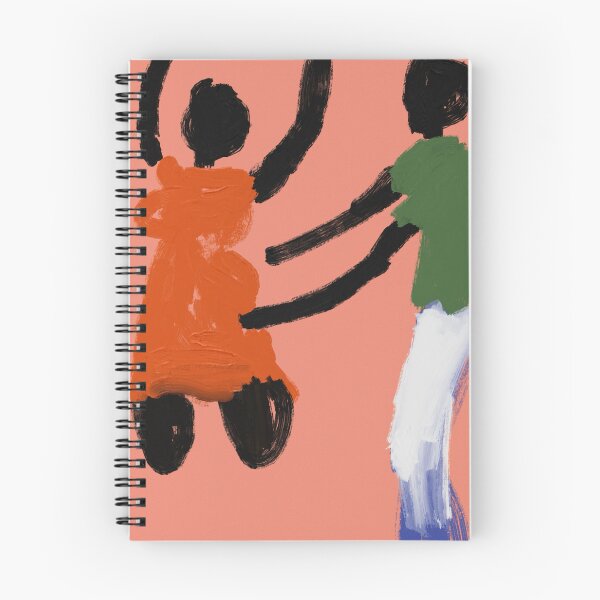 Item preview, Joyful Dance Duo - Peach Orange Minimalist African Art, Entanglement of Life designed and sold by Entanglement of life.