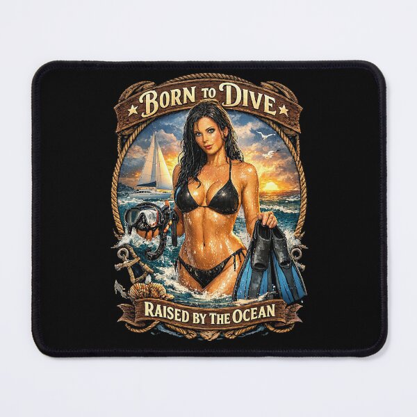 Item preview, Born To Dive, Raised By The Ocean designed and sold by CharltonWiggins.