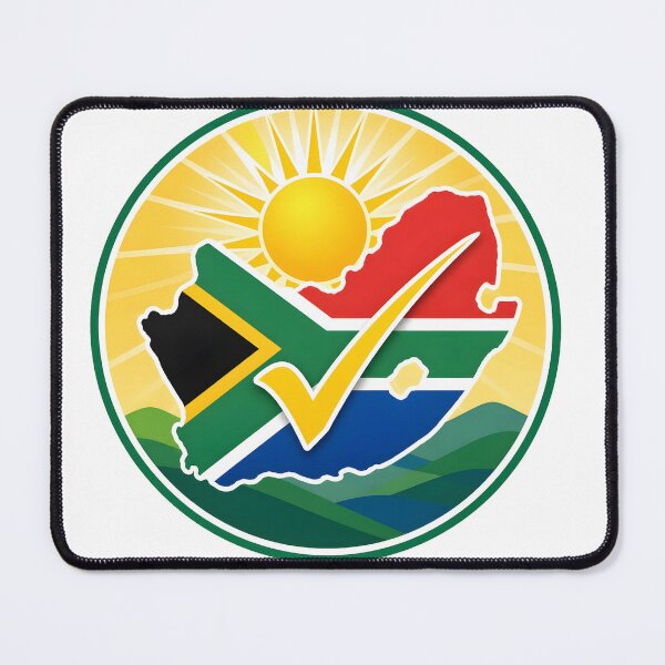 Item preview, South Africa Sunburst Map Sticker designed and sold by The Digital Compass.
