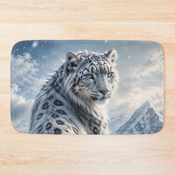 Artikelvorschau, Snow Leopard Walking Toward Camera | Snow Leopard Art | Winter Wildlife Fantasy | AI Snow Leopard Painting | Snow Leopard Wall Art entworfen und verkauft von ManJiangHong.