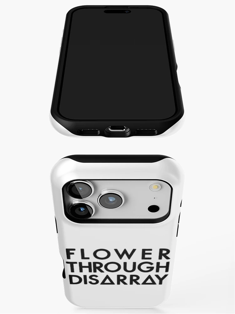 Thumbnail 3 of 4, iPhone Case, Flower Through Disarray (Black) designed and sold by StackItHighf.