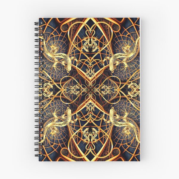 Item preview, Golden Heart Lizard Mandala Fractal designed and sold by chantalittah.