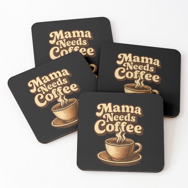 Item preview, Mama Needs Coffee Retro Steaming Cup Vintage Motherhood Typography designed and sold by Photo-Sphere101.