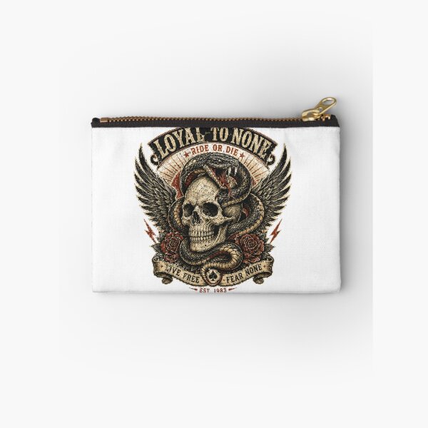 Item preview, Loyal To None Biker Skull Viper designed and sold by Nanthika.