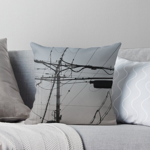 Item preview, Silhouette of Overlapping Japanese Power Wires designed and sold by MiraNadaPrints.