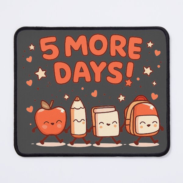 Item preview, 5 More Days Countdown School  designed and sold by MOCH- ART.
