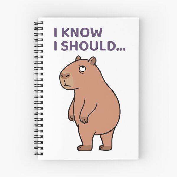 Item preview, I Know I Should... Procrastination Capybara. Relatable Lazy Mood designed and sold by Sir Capy B.