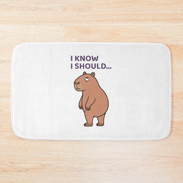 Item preview, I Know I Should... Procrastination Capybara. Relatable Lazy Mood designed and sold by Sir Capy B.