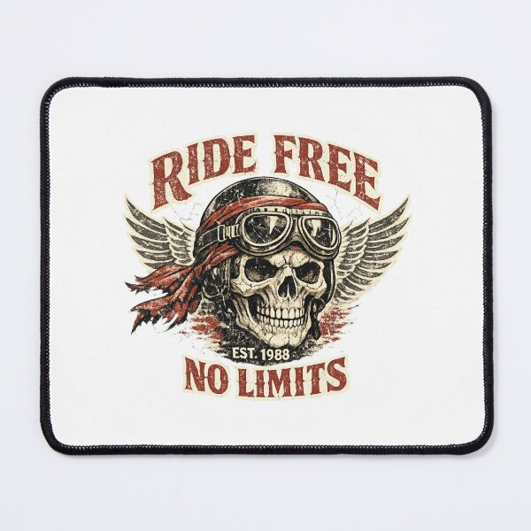 Item preview, Ride Free No Limits Vintage Biker Skull designed and sold by Nanthika.