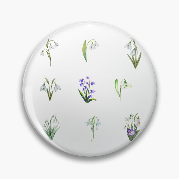 Item preview, Watercolor Delicate Snowdrop Flowers  designed and sold by silviaol.