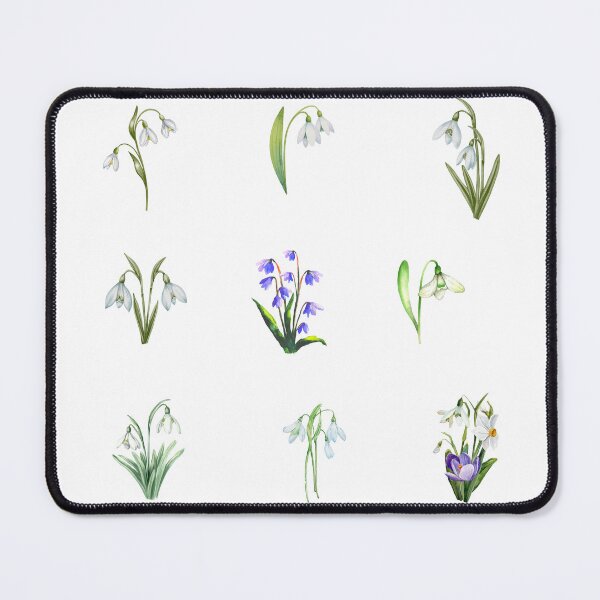 Item preview, Watercolor Delicate Snowdrop Flowers  designed and sold by silviaol.
