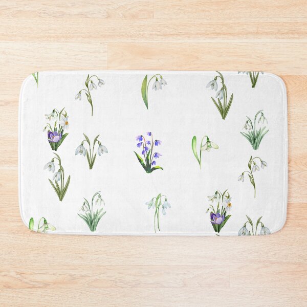 Item preview, Watercolor Delicate Snowdrop Flowers  designed and sold by silviaol.
