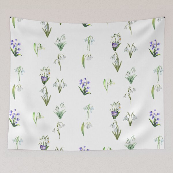 Item preview, Watercolor Delicate Snowdrop Flowers  designed and sold by silviaol.