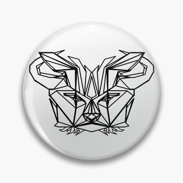 Item preview, Geometric Black and White Bull Line designed and sold by KoltaiR.