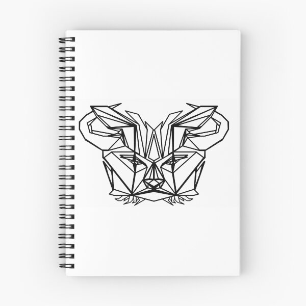 Item preview, Geometric Black and White Bull Line designed and sold by KoltaiR.