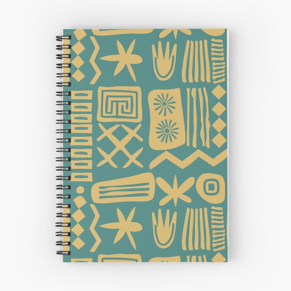 Item preview, Abstract Tribal Boho Organic Shapes Seamless Pattern Mustard and Teal designed and sold by Itaya Art.