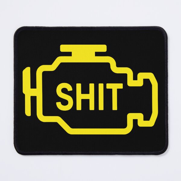 Item preview, Funny Check Engine Light SHIT Sticker - JDM Project Car Humor designed and sold by VectorBayGarage.