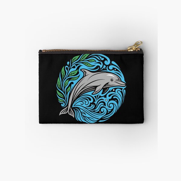 Item preview, Graceful Dolphin Ocean Waves Vector Graphic Art designed and sold by ZUMERI.