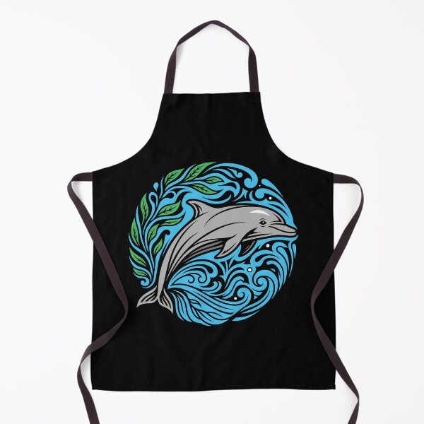 Item preview, Graceful Dolphin Ocean Waves Vector Graphic Art designed and sold by ZUMERI.