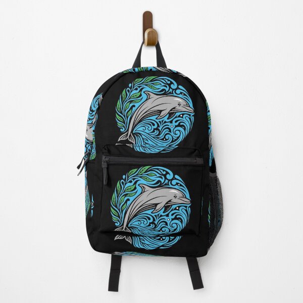 Item preview, Graceful Dolphin Ocean Waves Vector Graphic Art designed and sold by ZUMERI.
