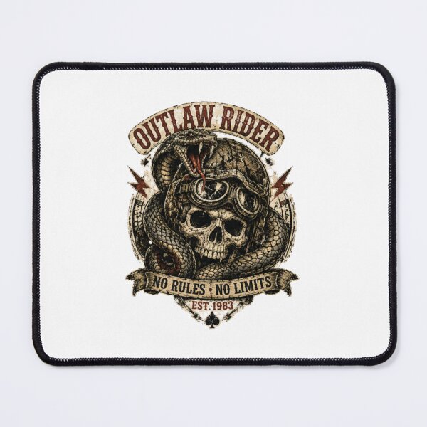 Item preview, Outlaw Rider Skull and Snake Vintage Design designed and sold by Nanthika.