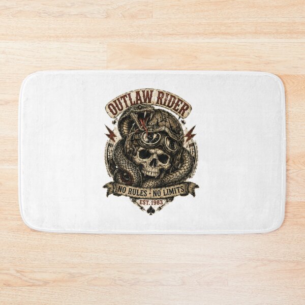 Item preview, Outlaw Rider Skull and Snake Vintage Design designed and sold by Nanthika.