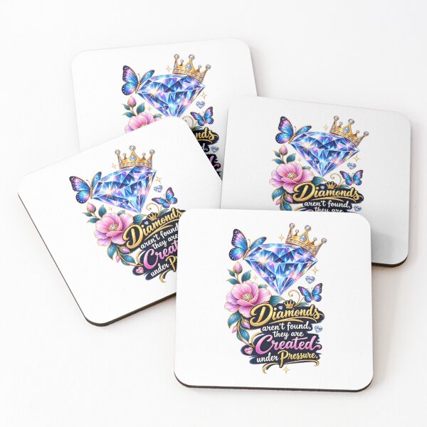 Item preview, Diamonds Are Created Under Pressure Sticker | Inspirational Quote | Luxury Diamond Motivation Art designed and sold by Ishratparween11.