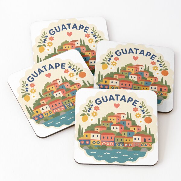 Item preview, Guatape Colombia Travel Souvenir Modern Folk Art designed and sold by VisualArtsOasis.