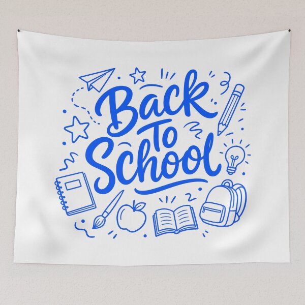 Item preview, Back To School Hand Drawn Blue Doodles designed and sold by Vision Crafted.