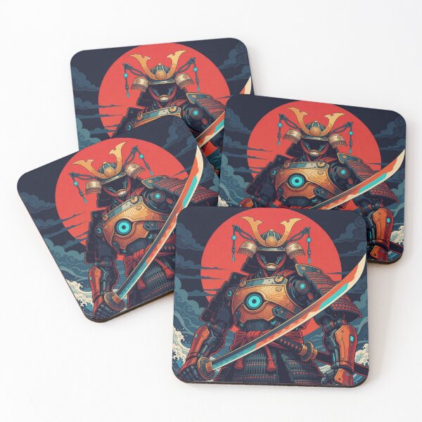 Item preview, Futuristic Samurai Robot Japanese Cyberpunk Warrior designed and sold by AillustriaAK.
