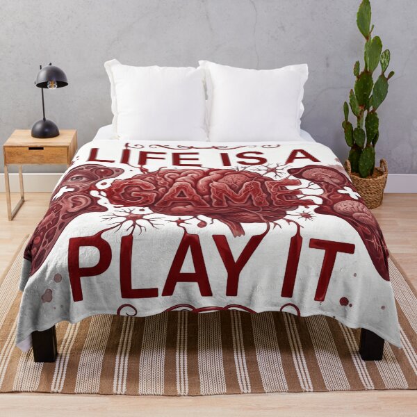 Item preview, Life Is A Game Play It Anatomical Brain Video Game Controller Gamer Dark Art designed and sold by MarCinu Art.