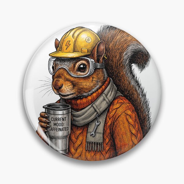 Item preview, Squirrel Electrician Morning Coffee designed and sold by Tiffany Roy.
