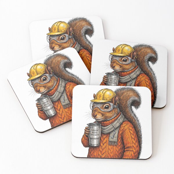Item preview, Squirrel Electrician Morning Coffee designed and sold by Roy & Tiffany.